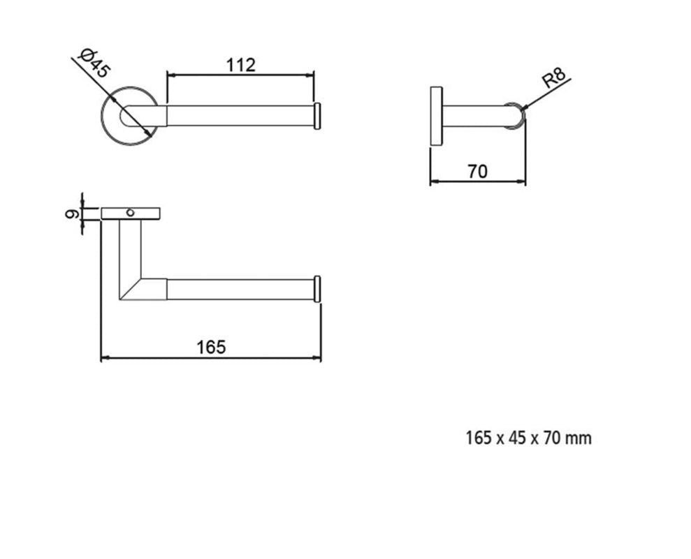 Portapapel s/tapa SIL cromo