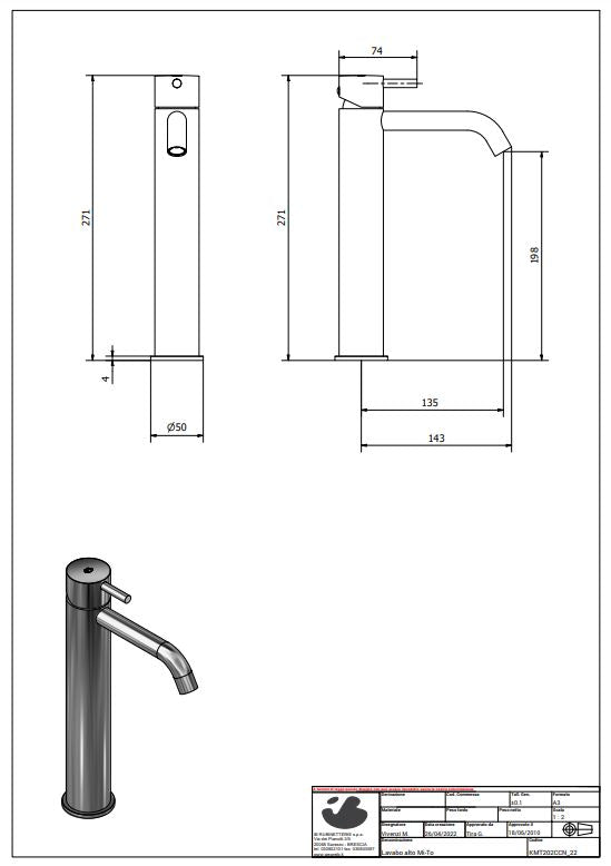 Grifería de lavabo C Alto Colore