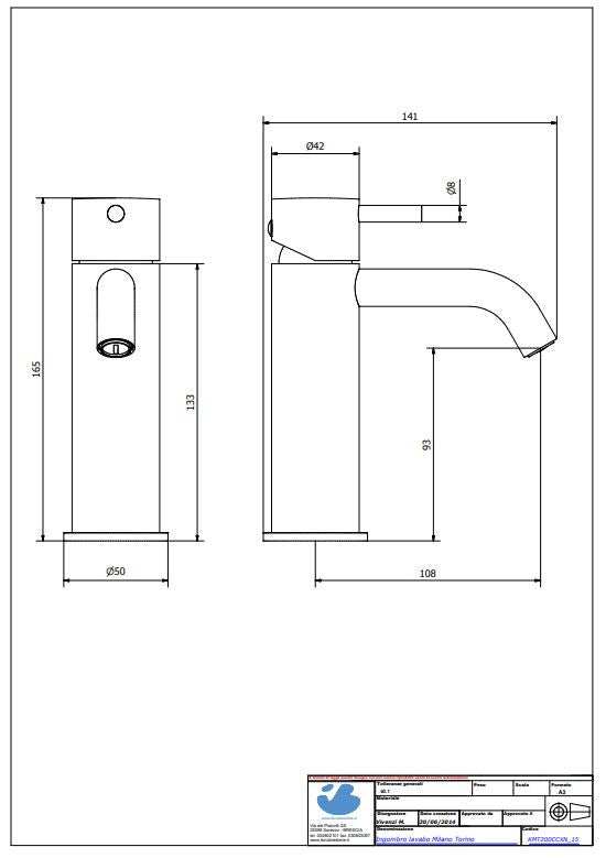 Grifería de lavabo Colore