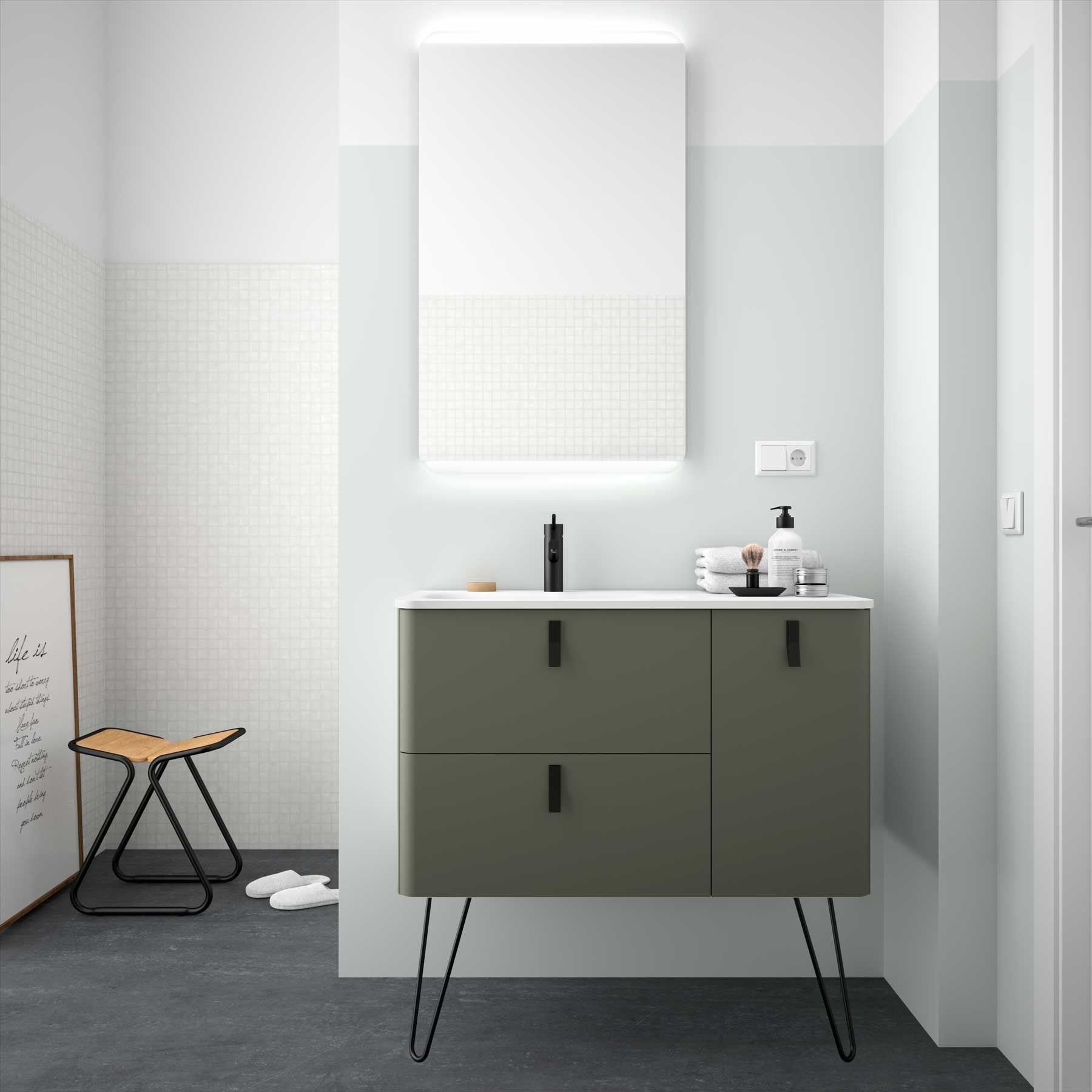 Juego de 2 Pata UNIIQ 330 mm negro