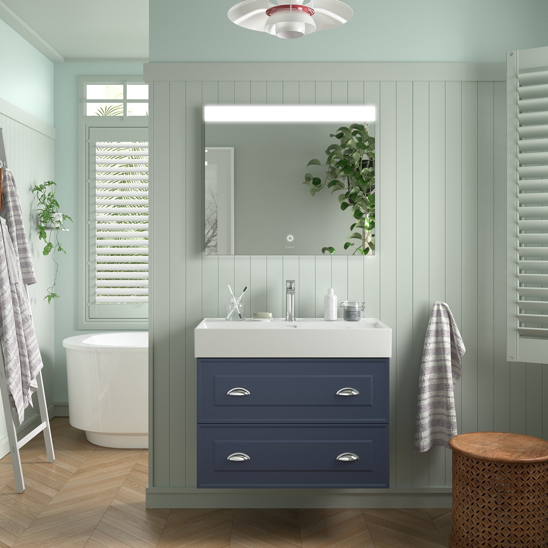 Mueble de baño RENOIR night blue 80 cm 2 cajones