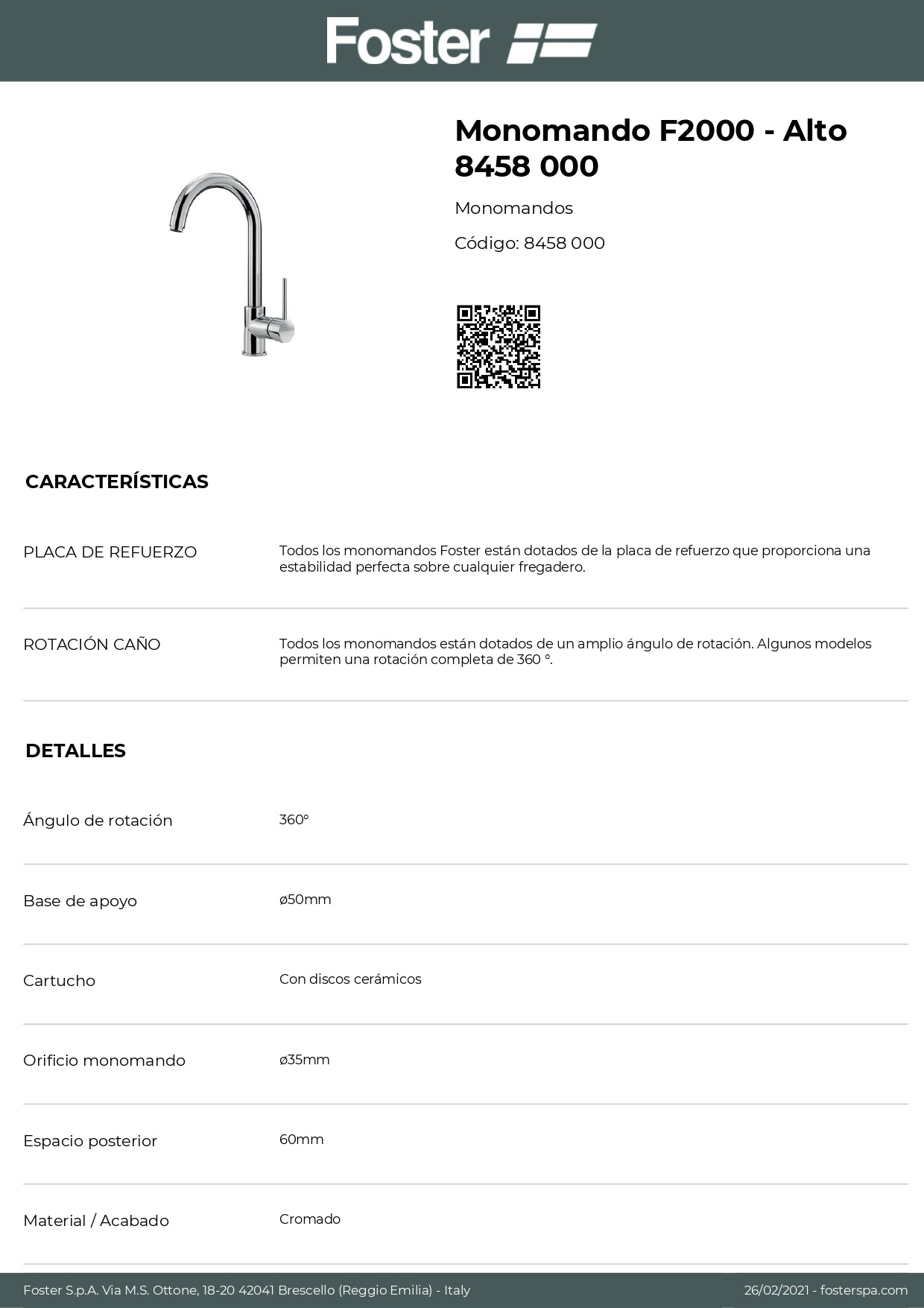 Grifería F2000