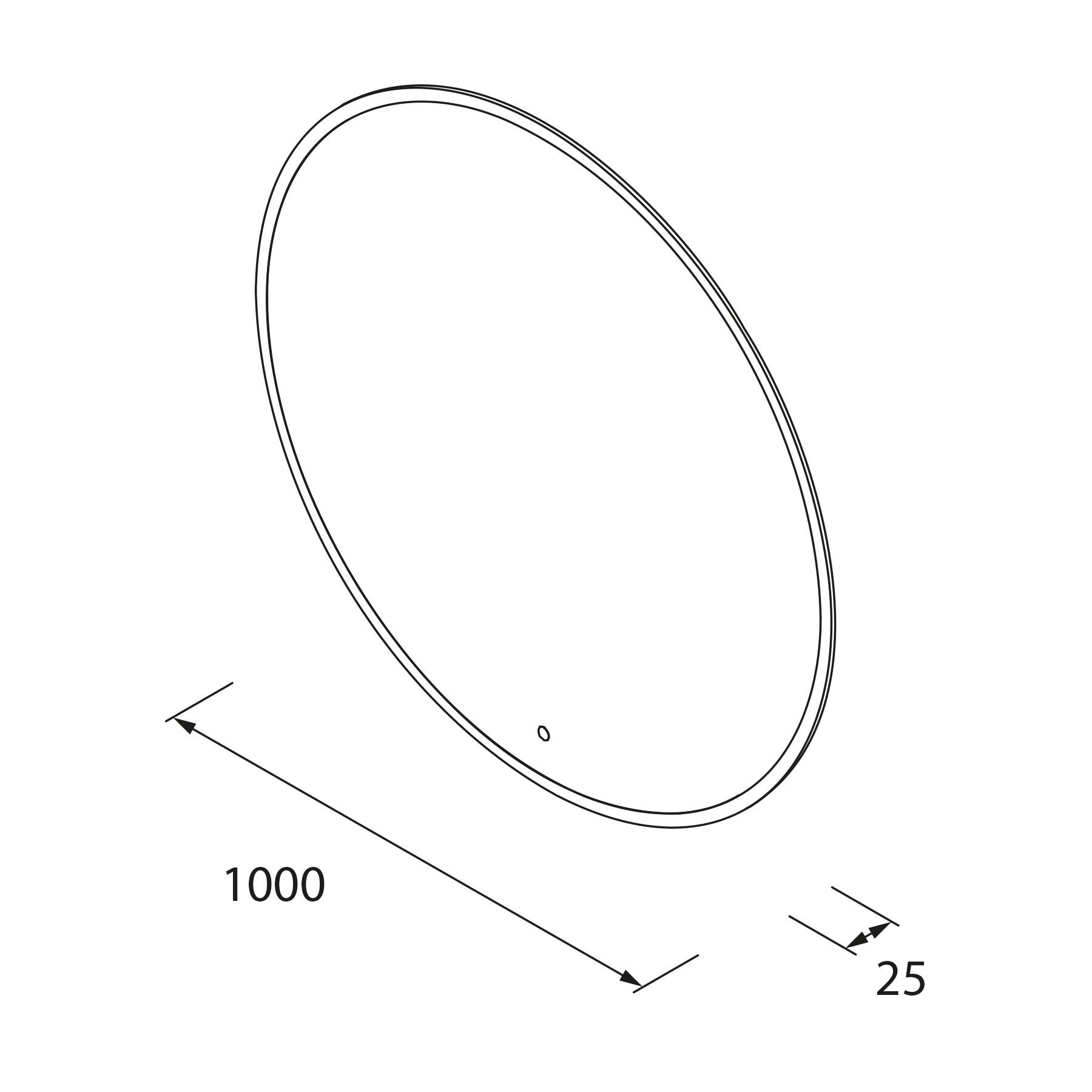 Espejo GLOBE 100 cm circular con luz led y sensor