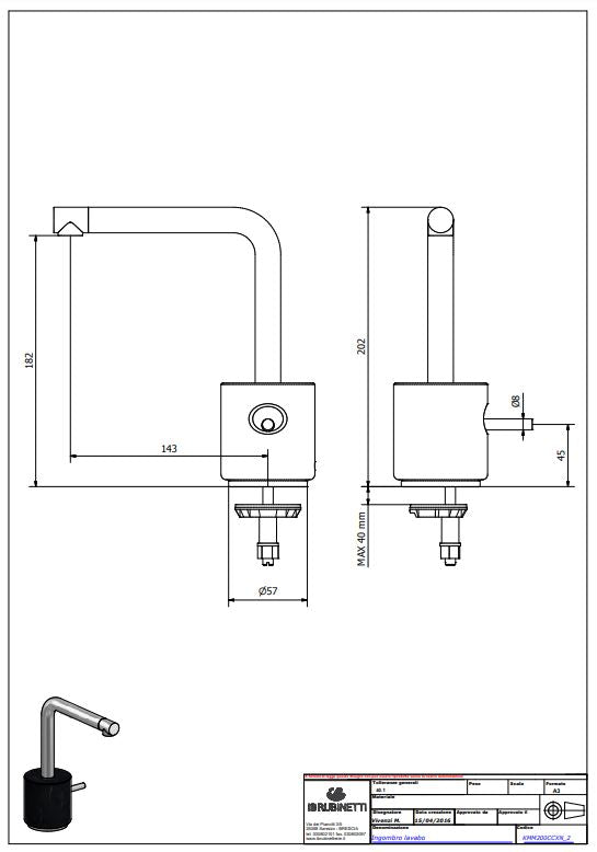 Grifería de Lavabo Marmo