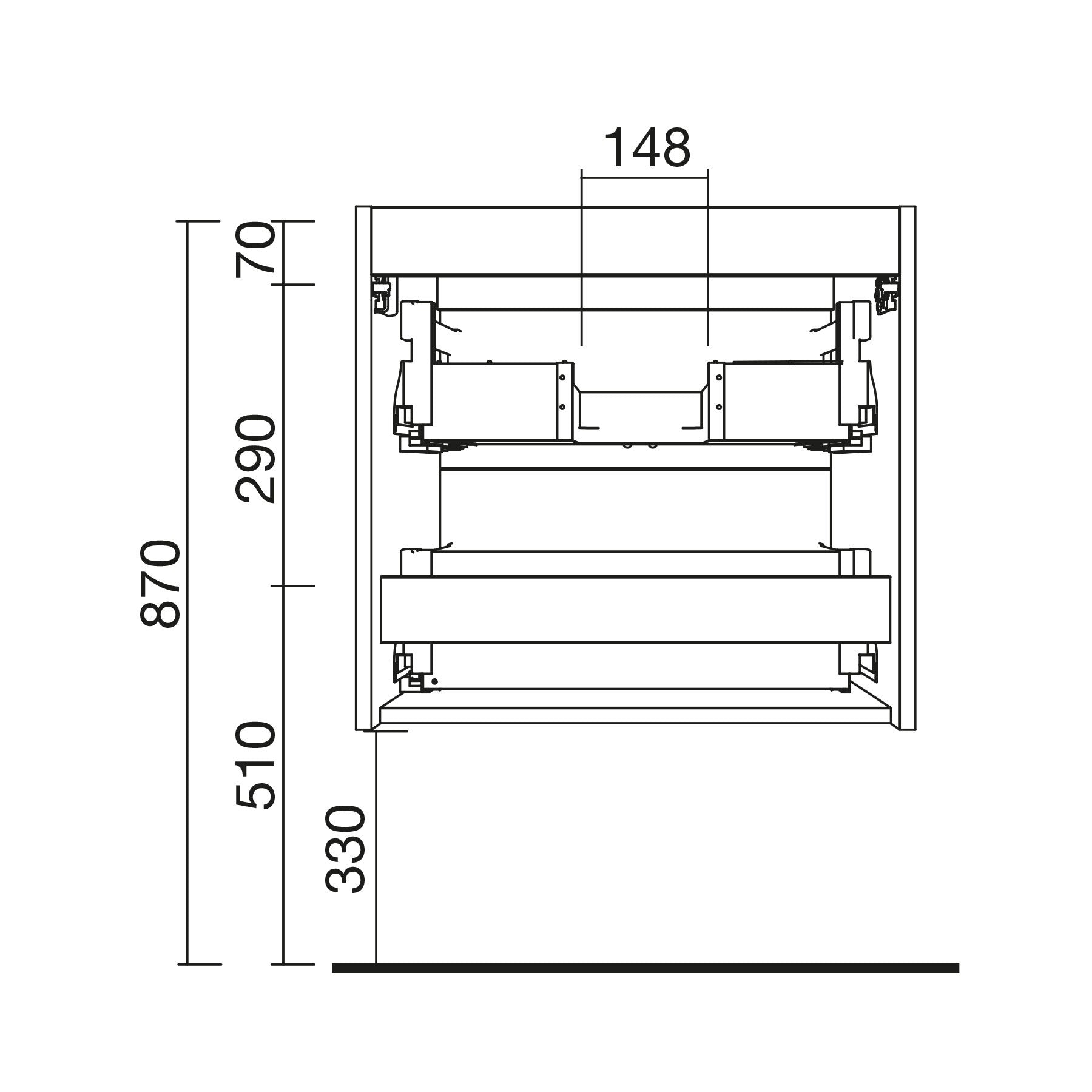 Mueble de baño RENOIR Blue fog de 100 CM 2 cajones