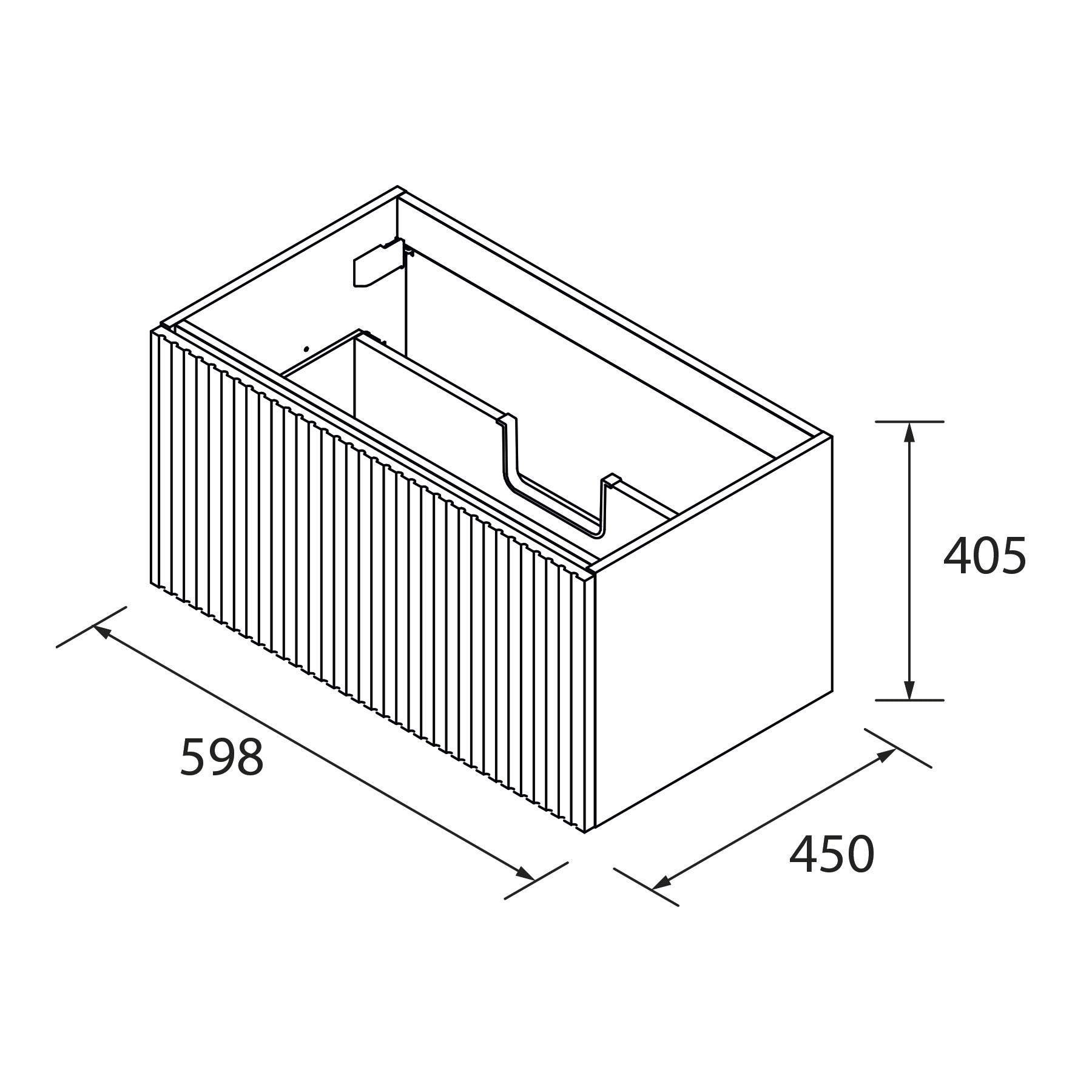 Mueble de baño BIBA macchiato 60 cm 1 cajón