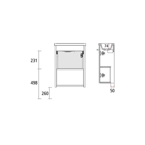 Mueble de baño Micro + Lavamanos + Espejo