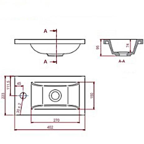 Mueble de baño Micro + Lavamanos + Espejo