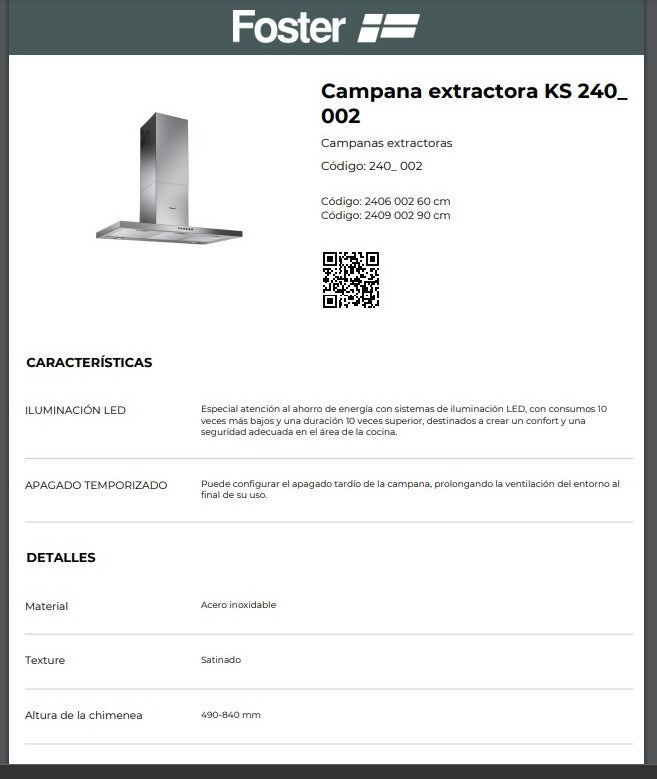 Campana Extractora Ks