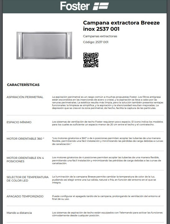 Campana Extractora Breeze Inox