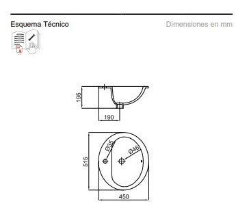 Lavamano Encastre