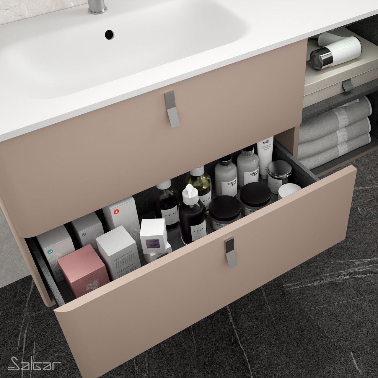 Mueble de baño Uniiq macchiao derecho