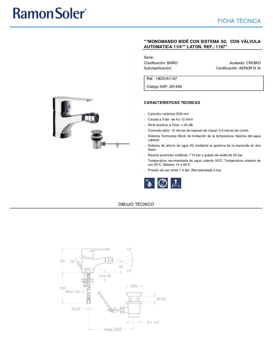 Grifería Titanium Bidet