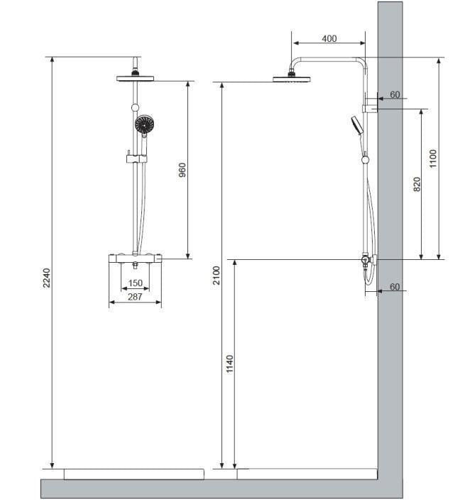 Columna Smart Termostática Ducha